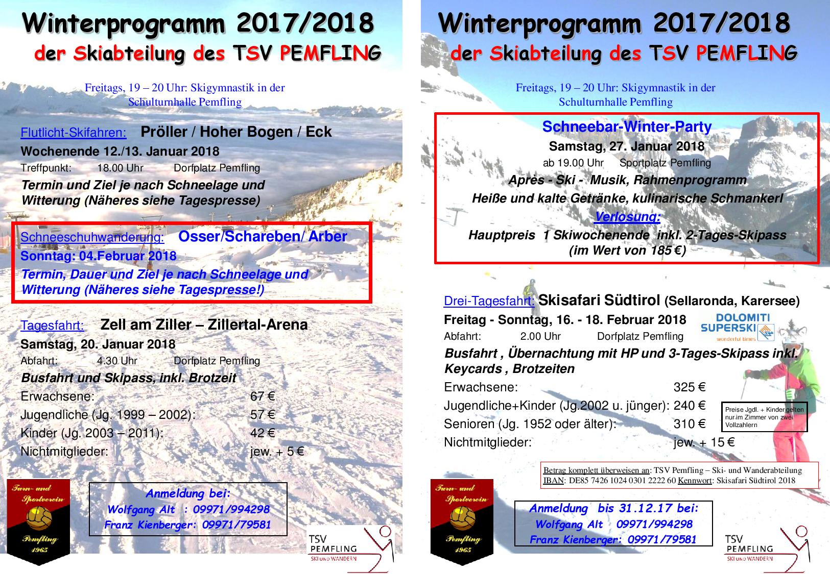 Winterprogramm 2017/2018